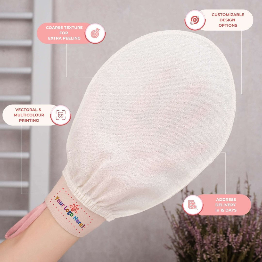 100-1000 Pcs Custom Silk Exfoliating Glove – Private Label & OEM | Soft, Normal & Hard Textures (Kopya) (Kopya)