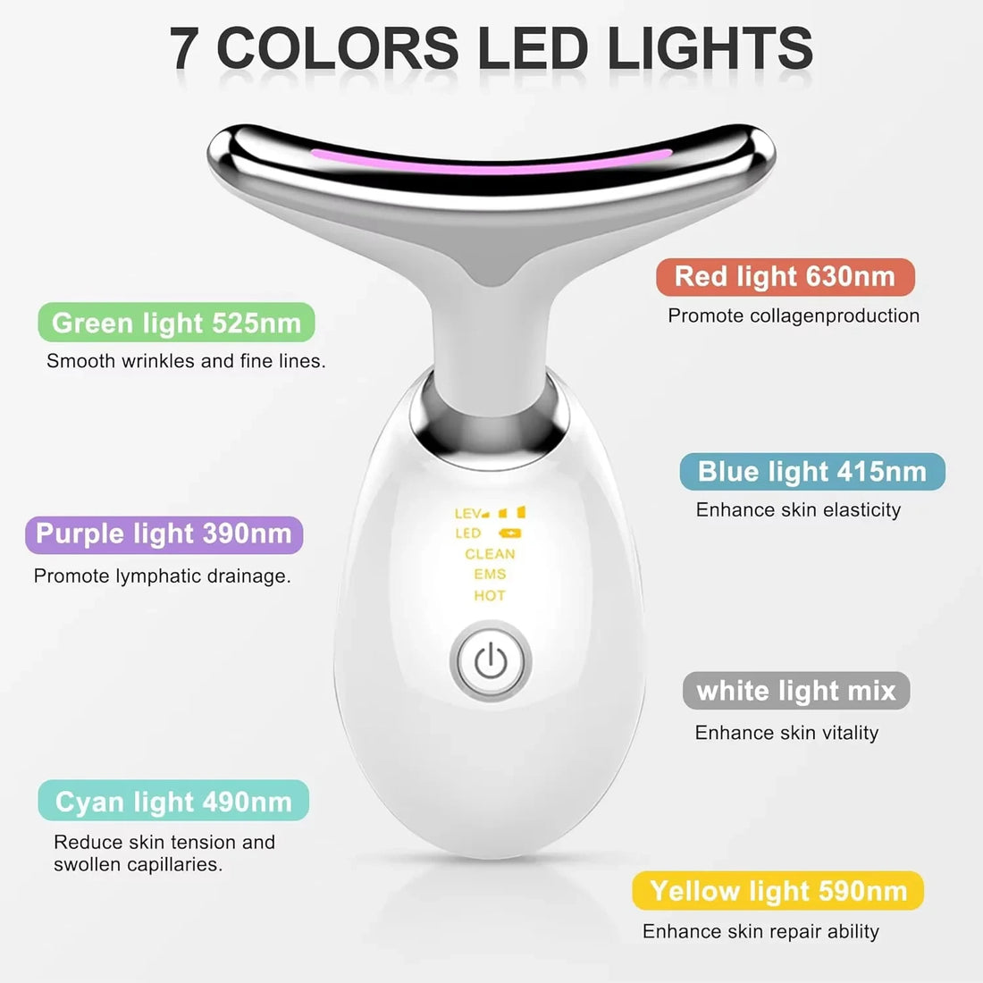 GlowLift™ 3-in-1 LED Face & Neck Therapy Lifter