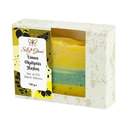 Lemon-Eucalyptus-Poppy Seed Soap – Gentle Exfoliation & Energizing Skincare | Silky Glows®