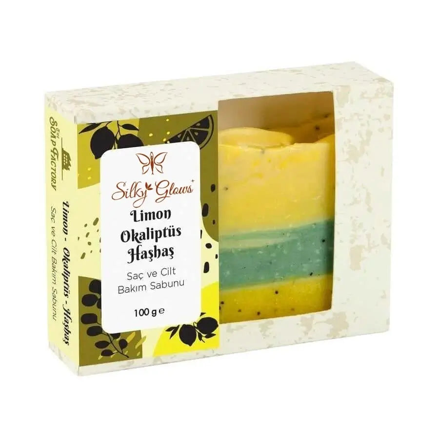 Lemon-Eucalyptus-Poppy Seed Soap – Gentle Exfoliation & Energizing Skincare | Silky Glows®