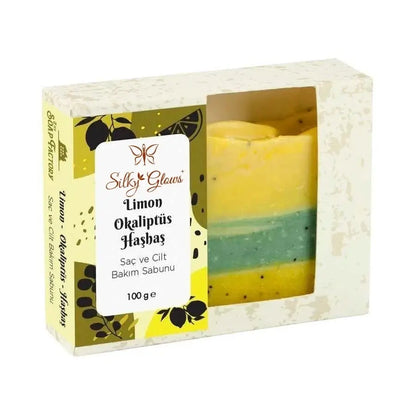 Lemon-Eucalyptus-Poppy Seed Soap – Gentle Exfoliation & Energizing Skincare | Silky Glows®