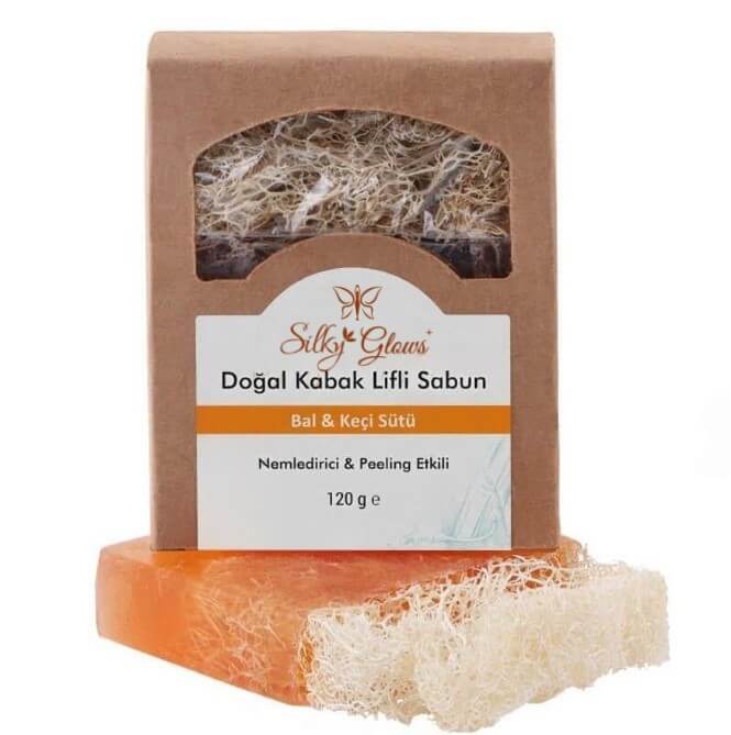 Nourishing Goat Milk & Honey Natural Pumpkin Fiber Soap – Smooth, Hydrate & Glow | Silky Glows®