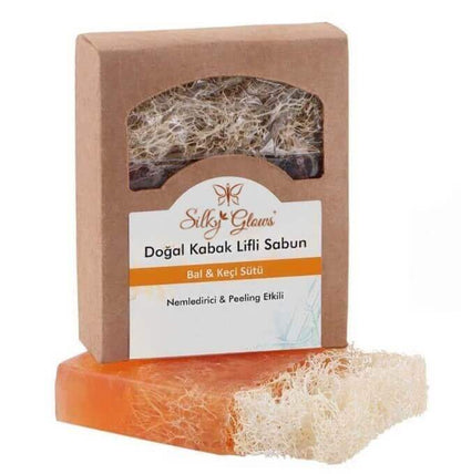 Nourishing Goat Milk & Honey Natural Pumpkin Fiber Soap – Smooth, Hydrate & Glow | Silky Glows®