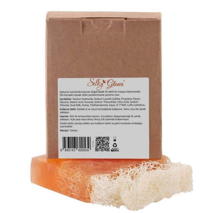 Nourishing Goat Milk & Honey Natural Pumpkin Fiber Soap – Smooth, Hydrate & Glow | Silky Glows®
