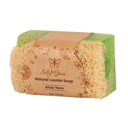 HerbalPur™ Loofah Aloe Vera Soap – Soothing & Exfoliating | Handmade & Cold Processed – Silky Glows