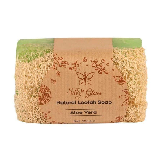 HerbalPur™ Loofah Aloe Vera Soap – Soothing & Exfoliating | Handmade & Cold Processed – Silky Glows